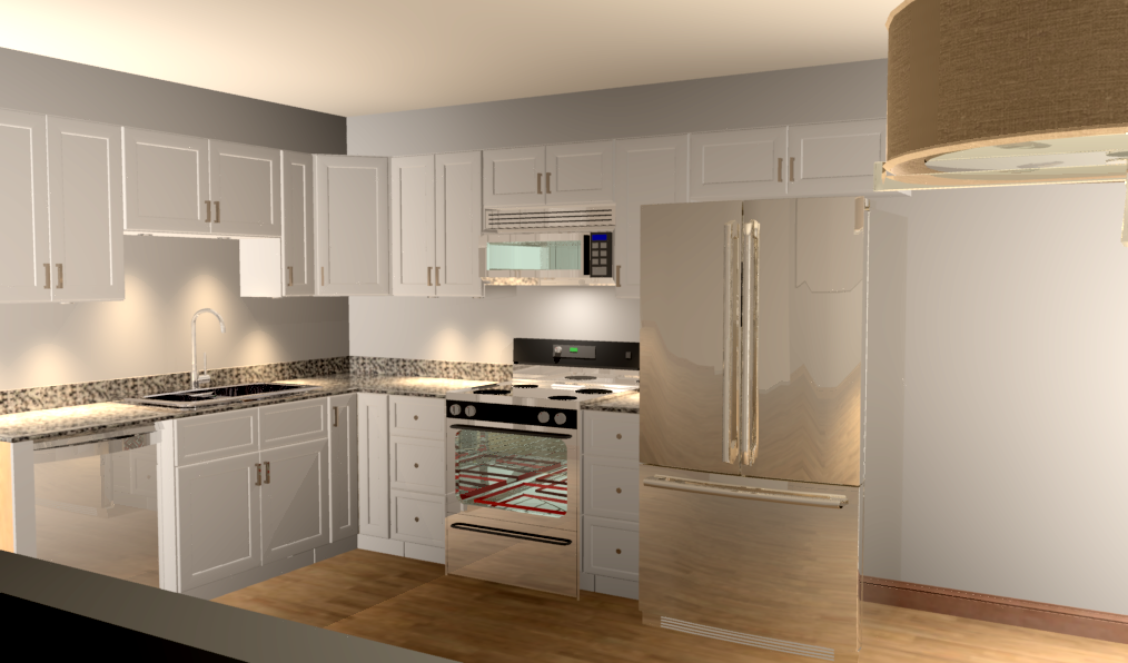kitchen cabinet rendering