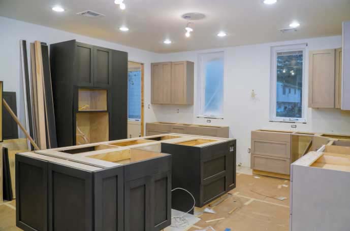 Kitchen cabinet boxes.