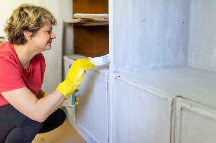 white pre-primed cabinet doors.