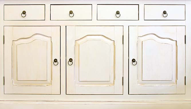 Arched cabinet doors category page. 