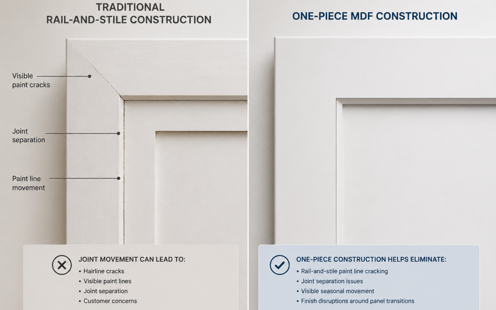 MDF shaker cabinet doors One-piece MDF shaker cabinet doors manufactured for painted cabinet projects
