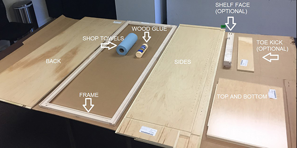 How To Assemble Base Cabinet Boxes, Put Together Cabinets