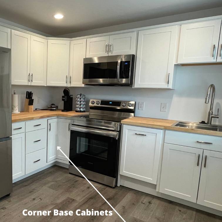 Corner base cabinets