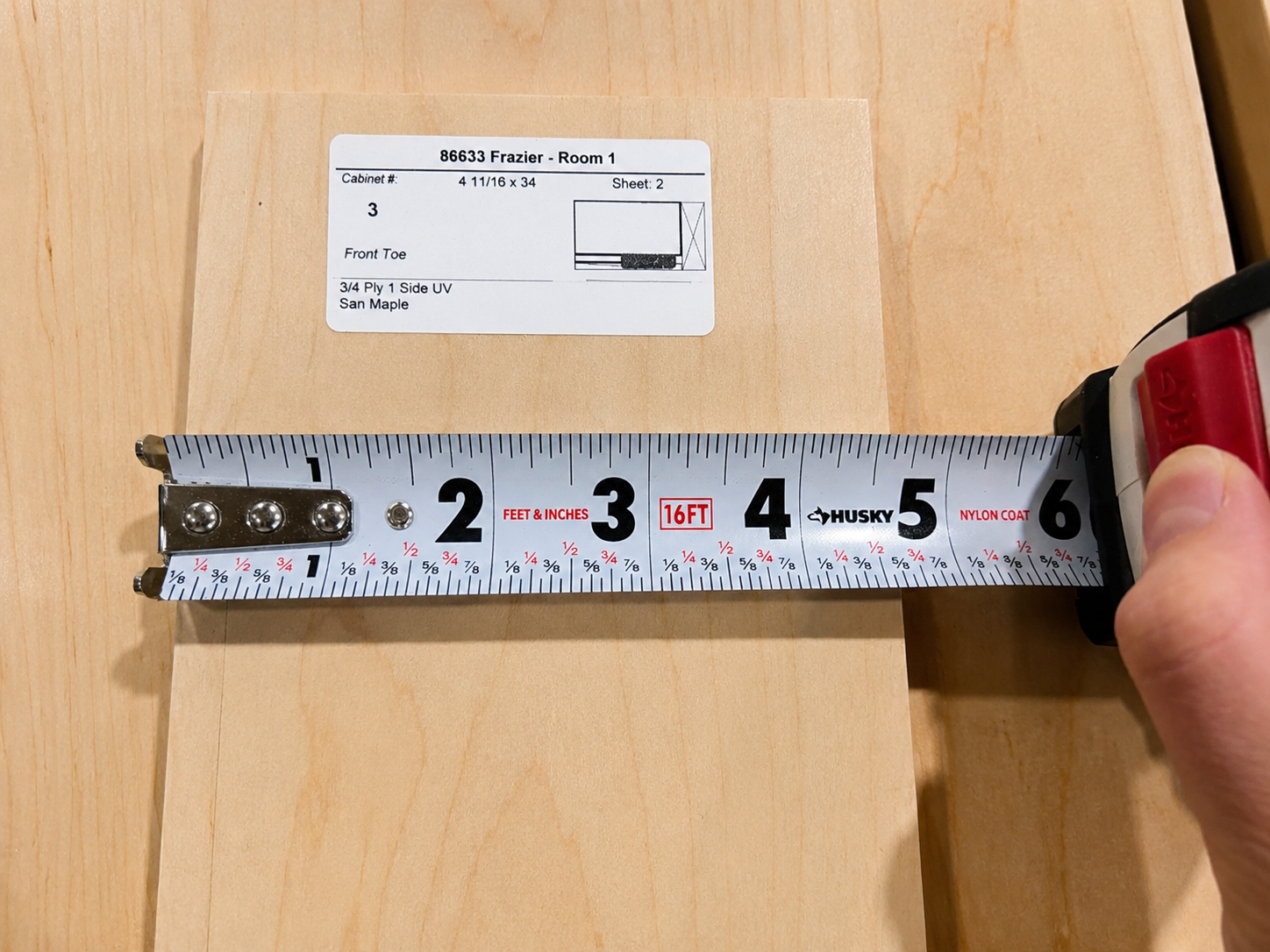 1/16-Inch Tolerance on Toe Kick