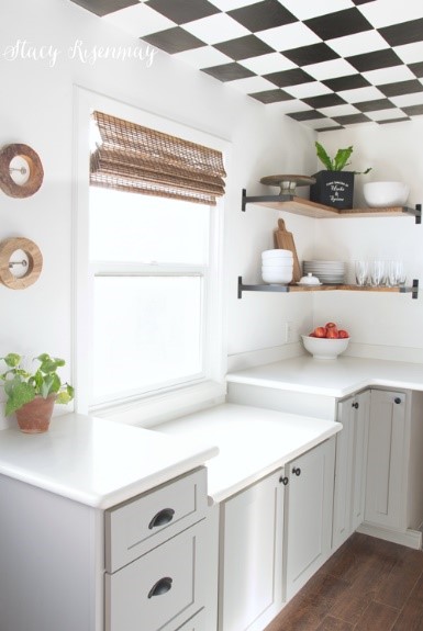 View of the right side of Stacy's refaced kitchen.