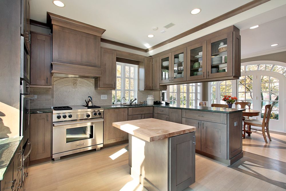 Kitchen near dining area 