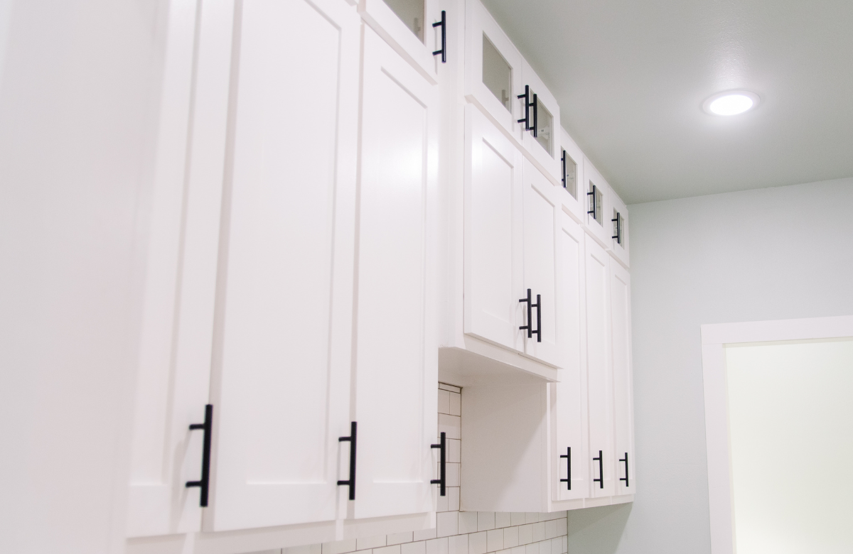 white cabinets