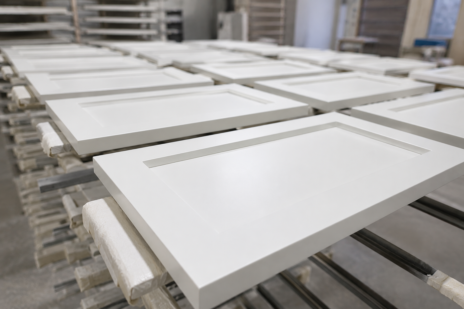 MDF professionally painted cabinet doors for contractors