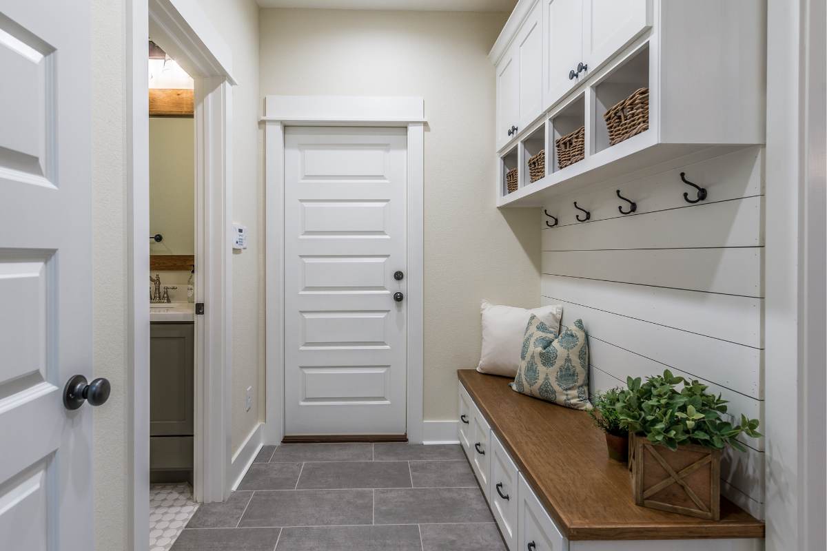 Mudroom with bench 