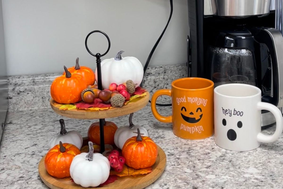 Fall centerpiece for coffee station