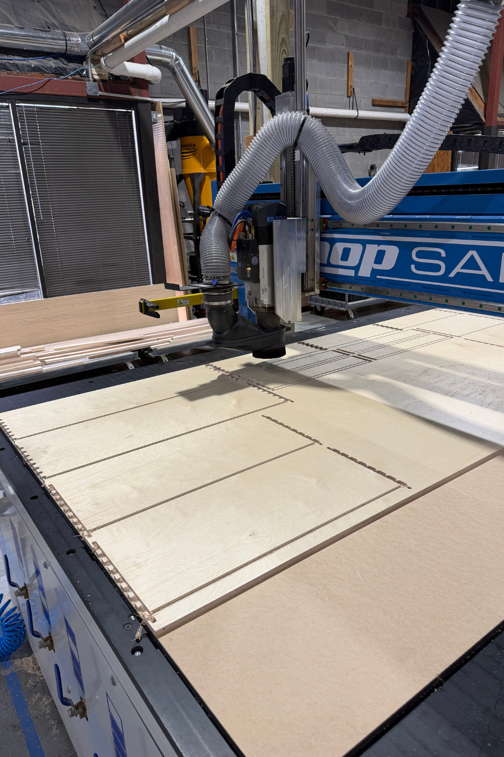 cnc cutting baltic birch plywood for custom drawer box components with precision joinery