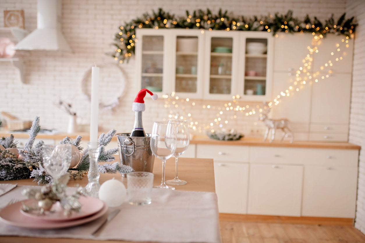 white winter kitchen 