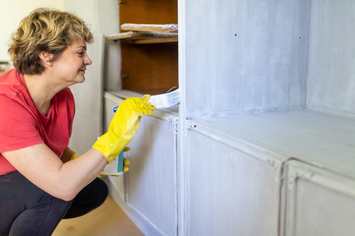 How to paint cabinets.